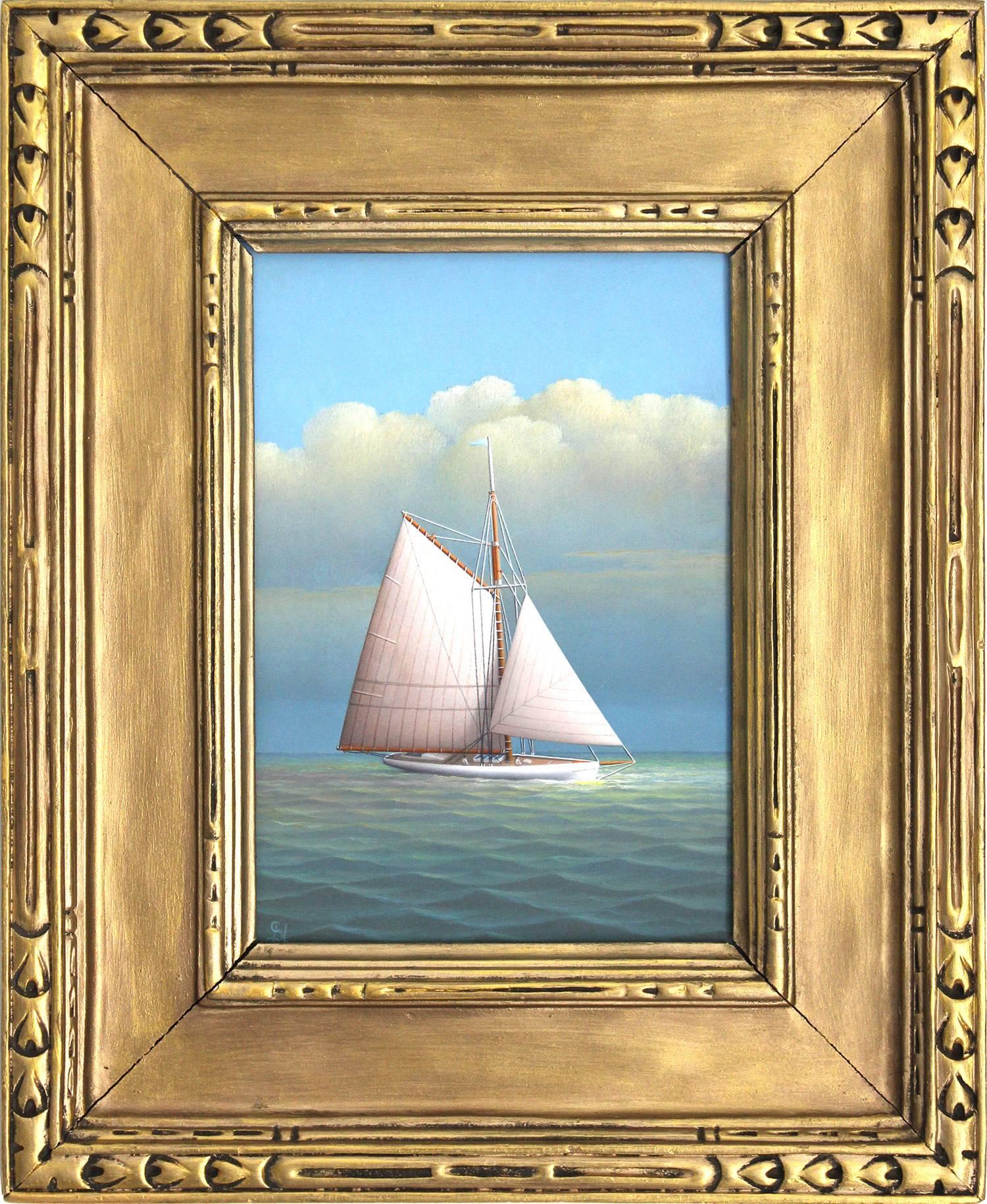George Nemethy Landscape Painting - Sailing on the Pacific