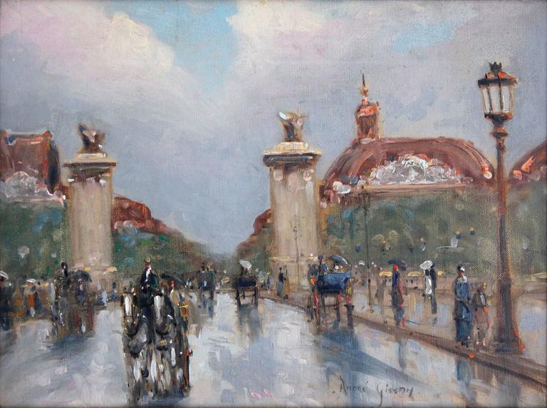 André Gisson - A Day Out in Paris, Painting For Sale at 1stdibs
