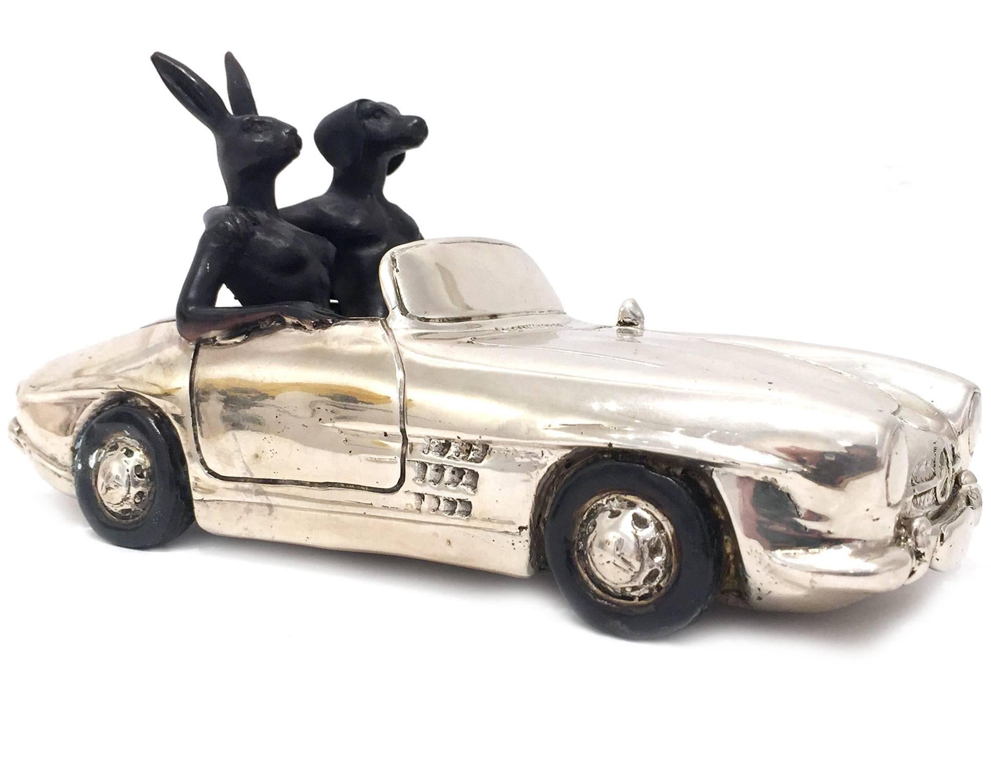 Gillie and Marc Schattner Abstract Sculpture - They Love Breaking the Speed Limit