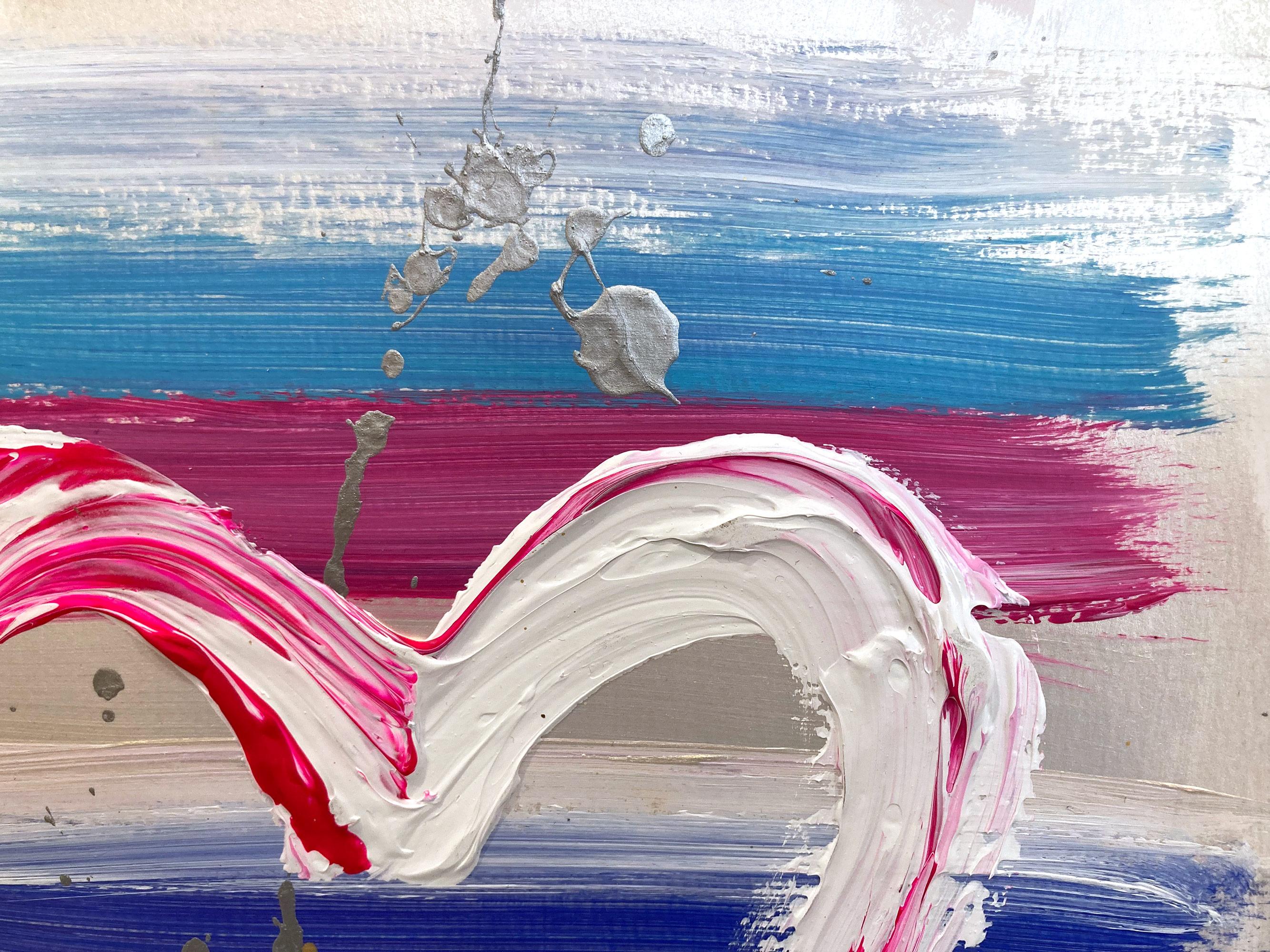 Motivated by bold color and fast brushwork, we are moved by the simplicity and thick textured acrylics in these works. Shaoul’s “My Heart Collection” is a vibrant and energetic display of love encapsulated in these hearts on paper, leaving us with
