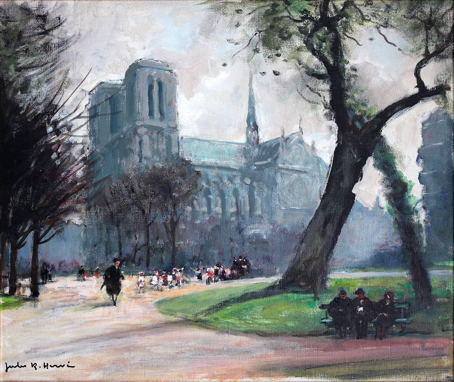 notre dame impressionist painting