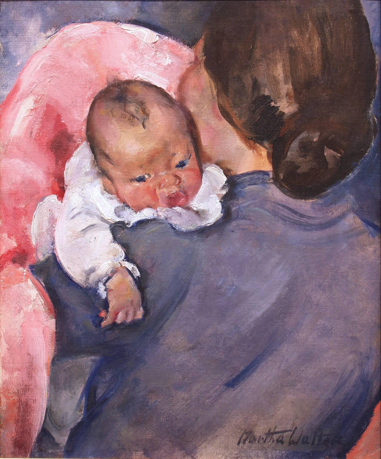 Clara avec Charles - Painting de Martha Walter