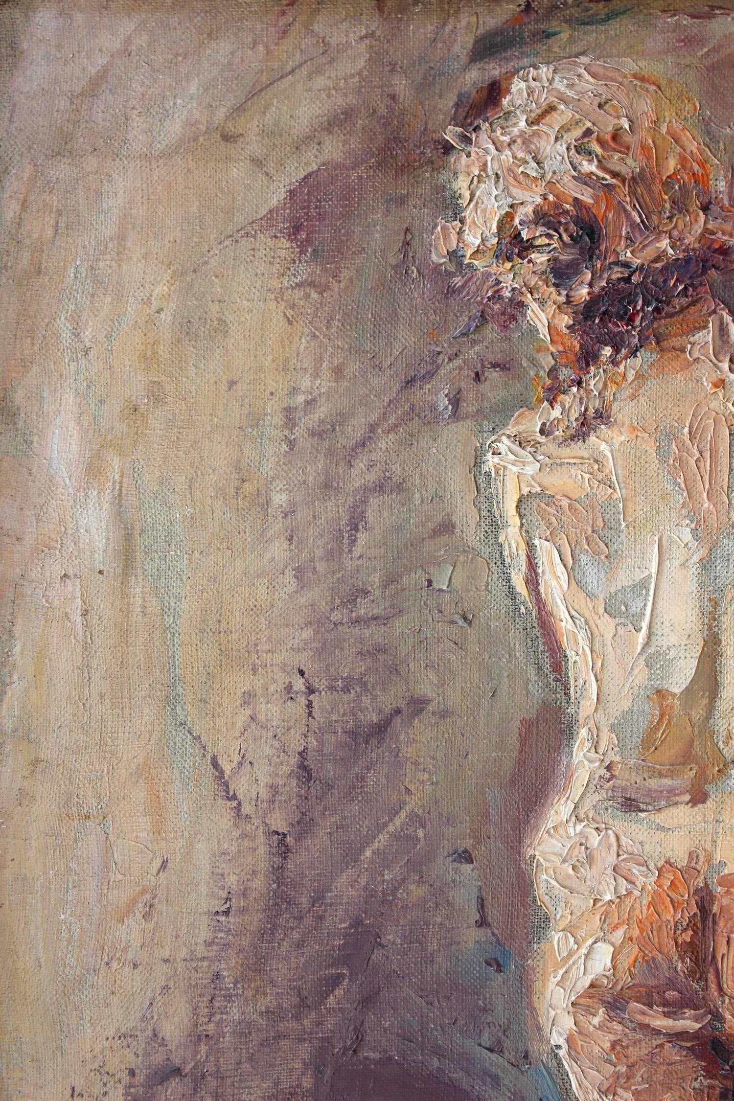 Figurative Nude Woman - Impressionist Painting by Coulton Waugh