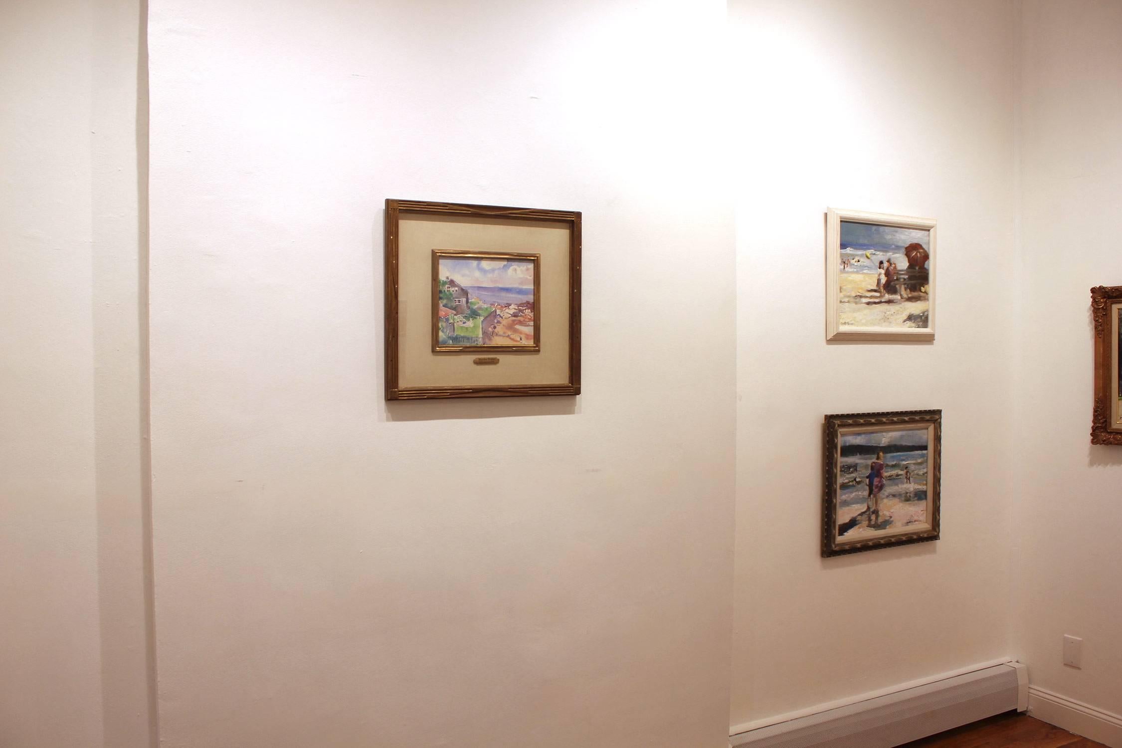 Aquarelle sur papier « Beck House Scene » (Scène de maison de pêche) - Impressionnisme américain - Paysage côtier en vente 3