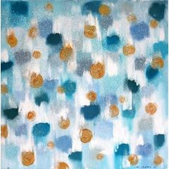 Dripping Dots, Turquoise Diamonds I 5