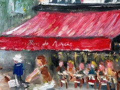 "Bar du Marche - Paris" Impressionist Plein Air Oil Painting on Framed