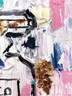 "Dripping in Chanel - Coco in Miami" Chanel Perfume Bottle Oil Painting Framed