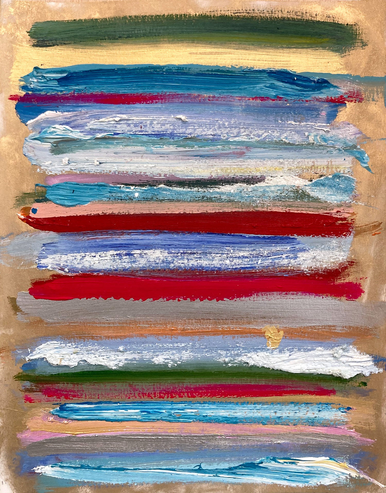 "My Horizon - Barcelona" Color Field Painting on Paper Insured by Mark Rothko