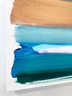 "My Horizon - Summer in Mykonos" Abstract Color Field Painting on Canvas