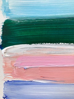 « My Horizon - Côte d'Azur » : peinture abstraite colorée de type « color field » sur toile