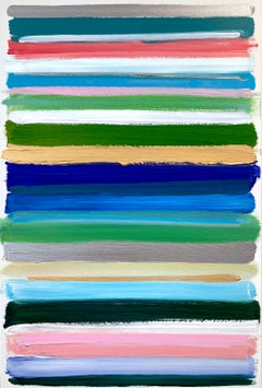 "My Horizon - French Riviera" Colorful Abstract Color Field Painting on Canvas