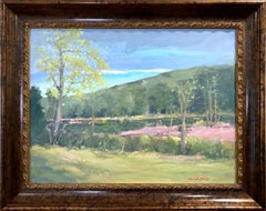 "Late Spring" Impressionistic Landscape Oil Painting Framed