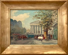 „Day Out by La Madeleine“ – Impressionistisches Pariser Ölgemälde auf Leinwand, gerahmt