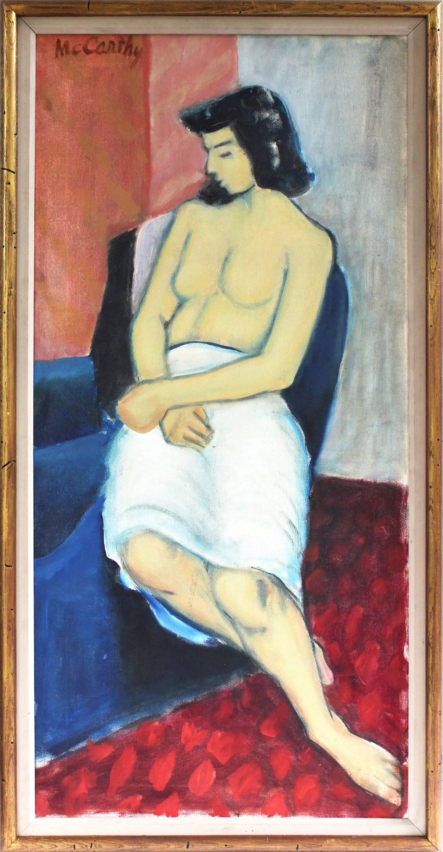 Francis McCarthy Interior Painting - The Seated Woman, Figure Study