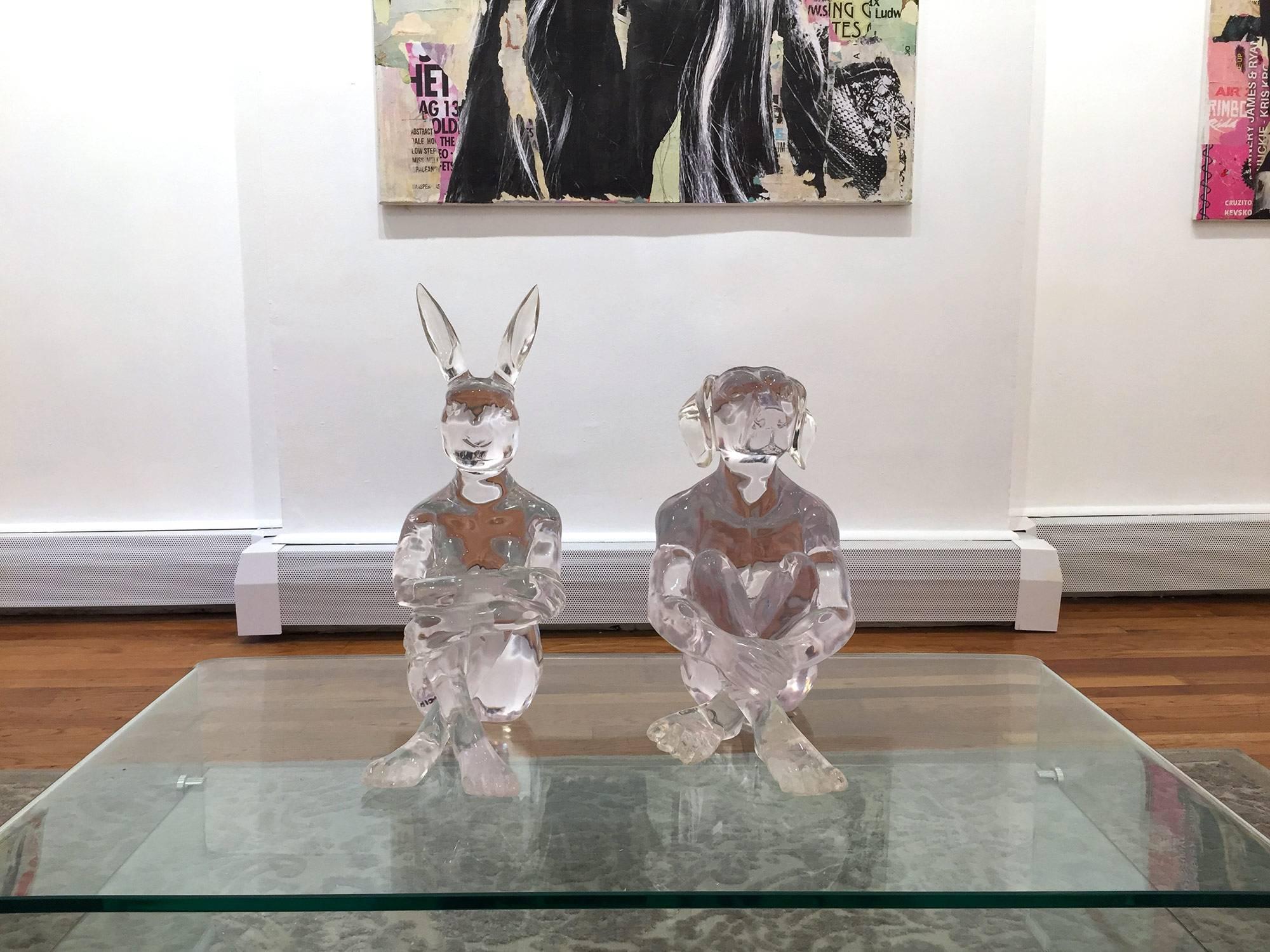 Lolly Rabbitgirl - Pop Art Sculpture by Gillie and Marc Schattner