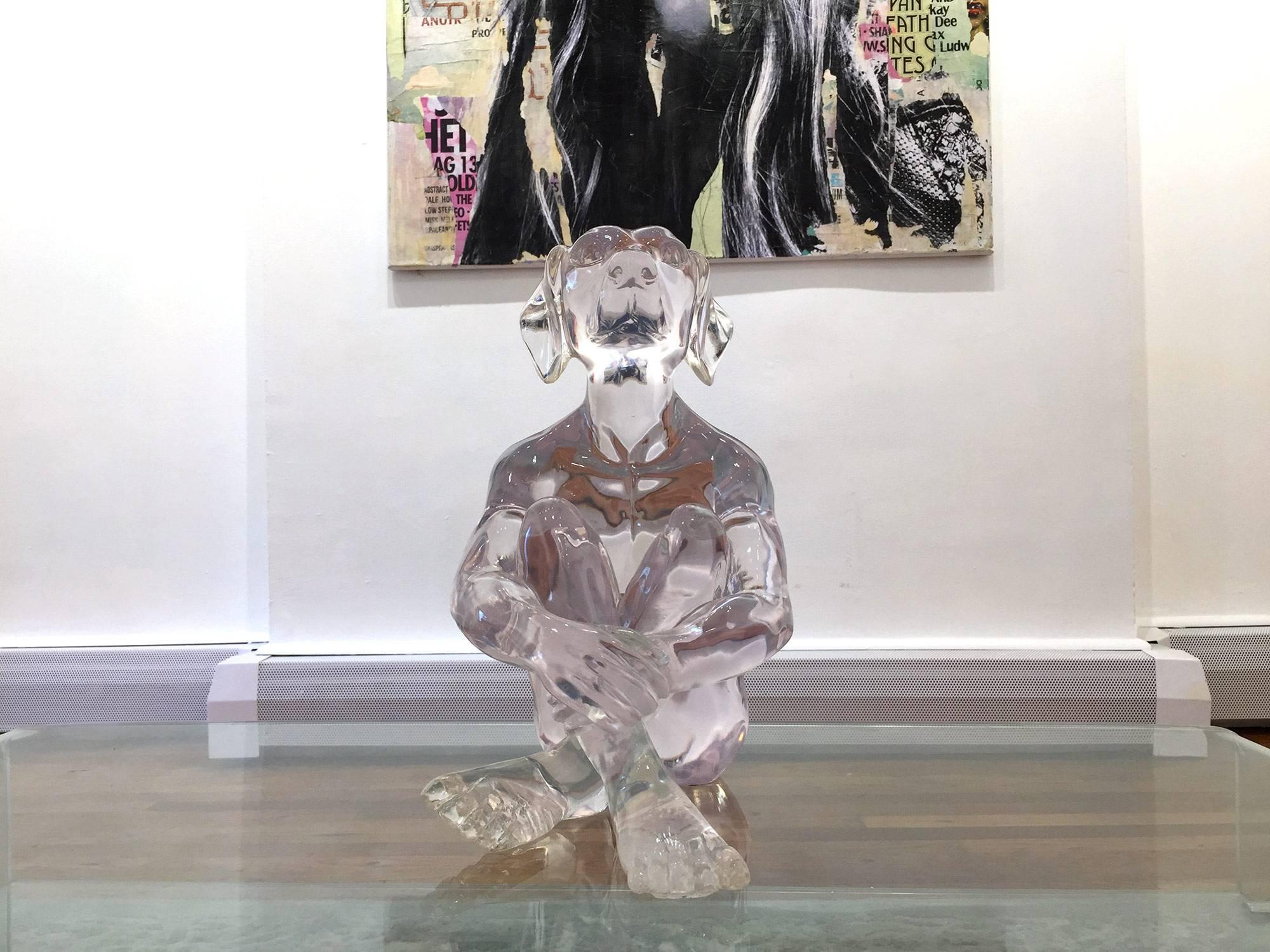 Lolly Dogman (Clear) - Sculpture by Gillie and Marc Schattner