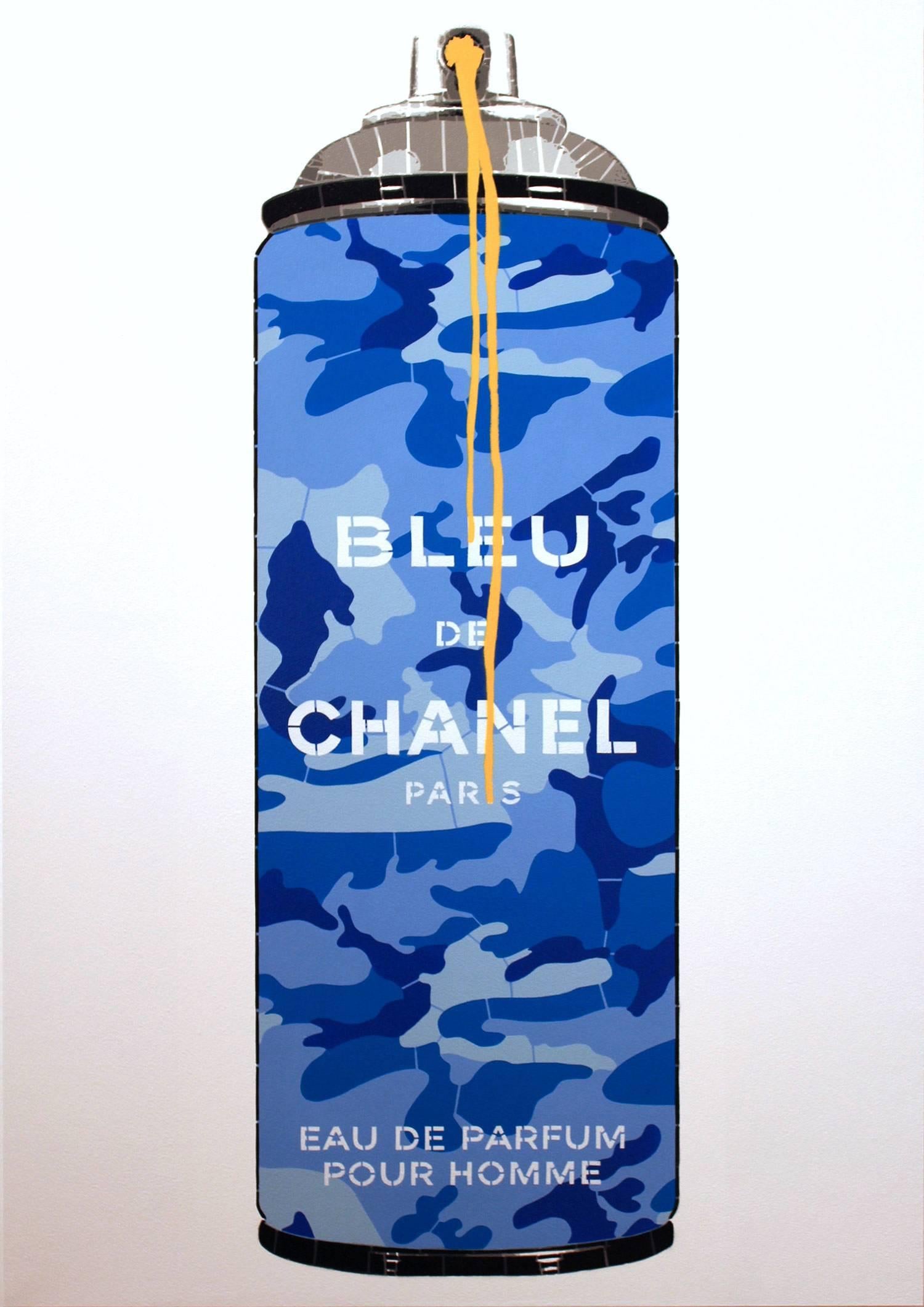 Campbell la Pun Still-Life Painting - Chanel Bleu 2