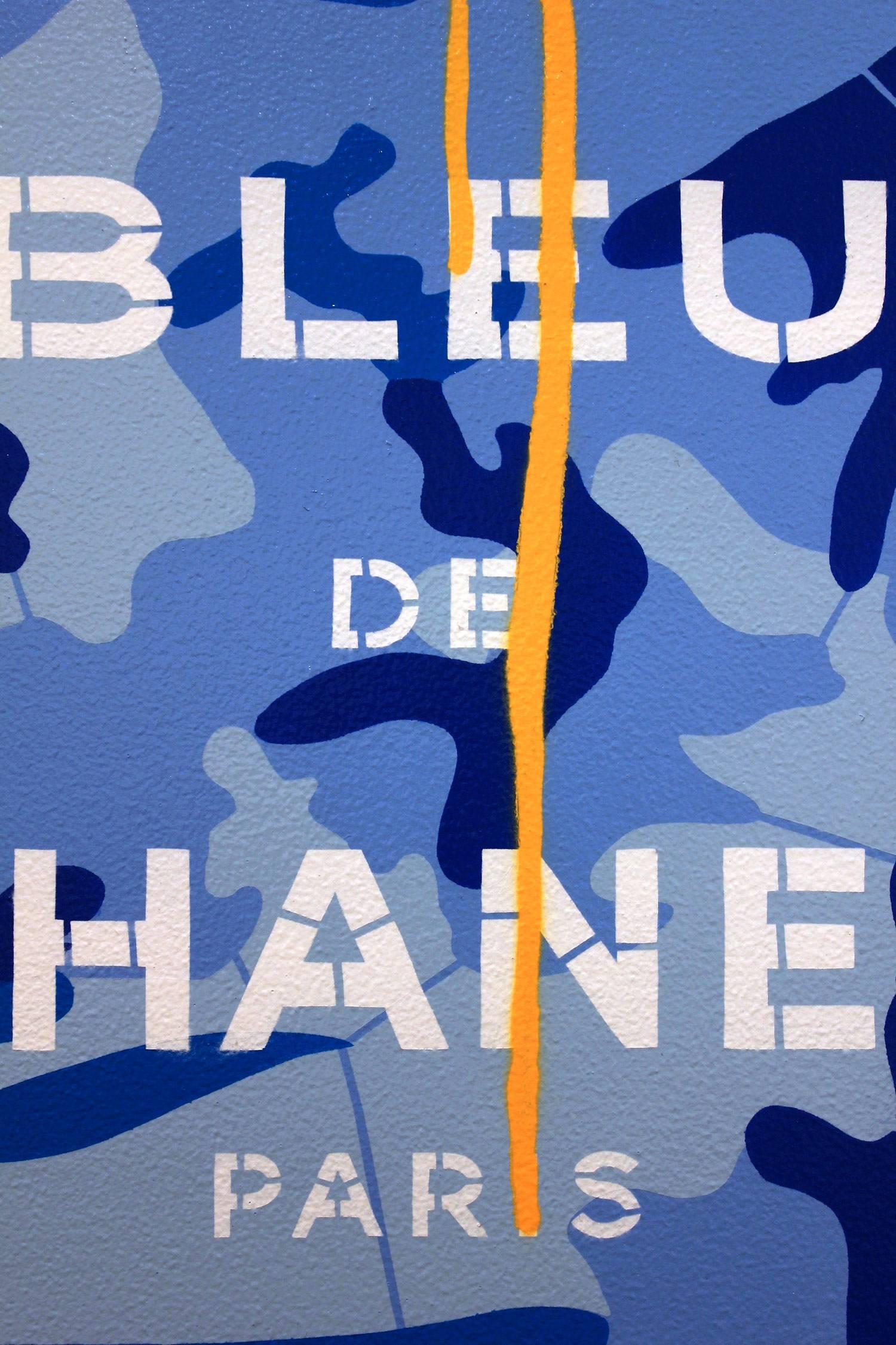 Chanel Bleu 2 - Painting by Campbell la Pun