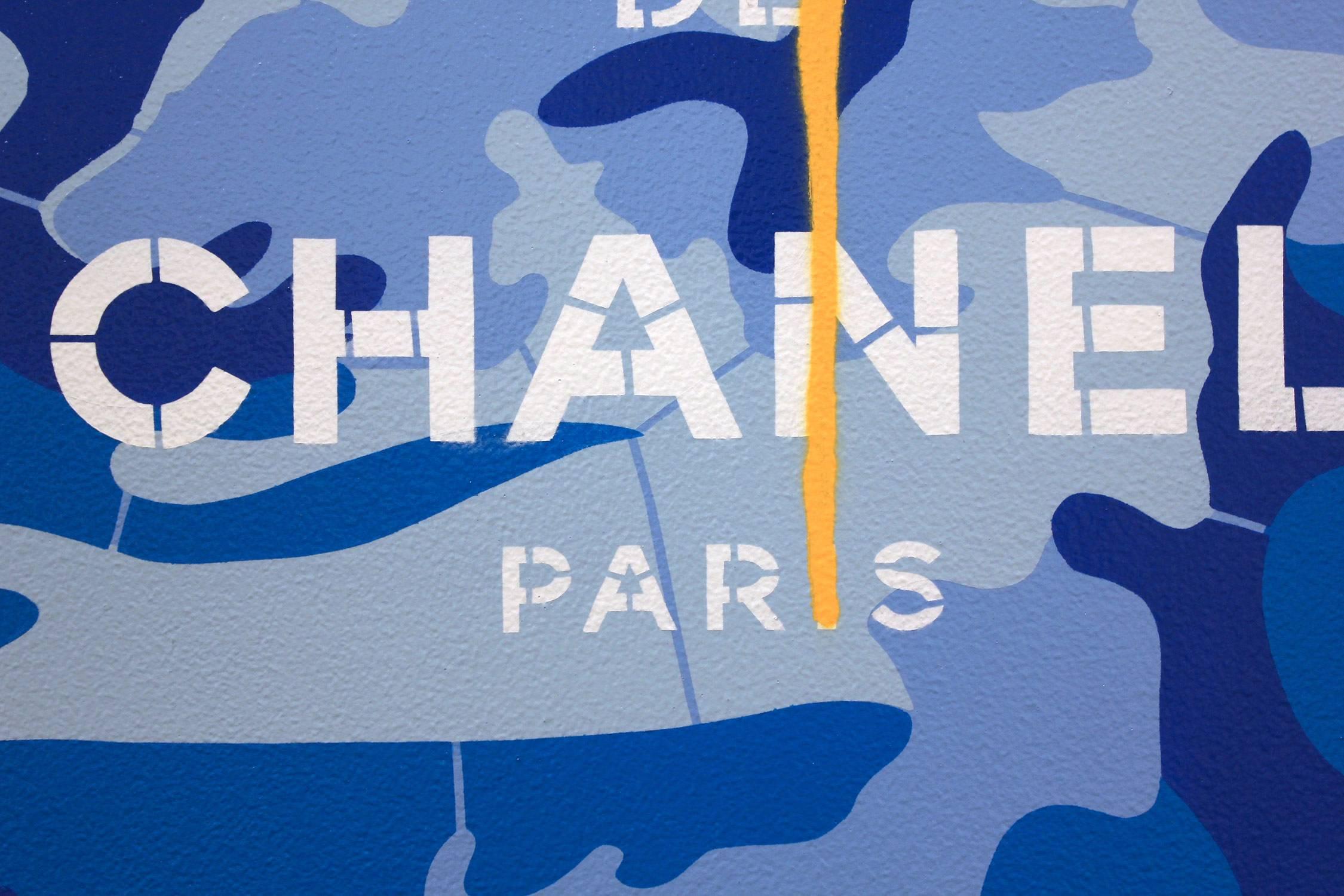 Chanel Bleu 2 - Blue Still-Life Painting by Campbell la Pun