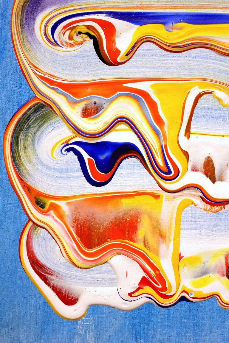 Derick Smith - Blue and Orange on Sky Blue, Painting For Sale at 1stdibs
