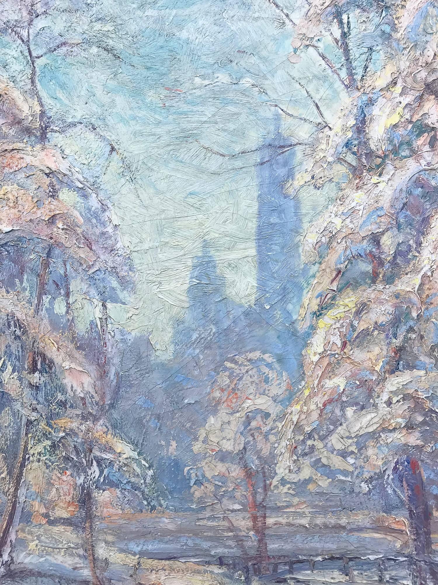 Central Park After the Storm (Impressionismus), Painting, von Bela de Tirefort