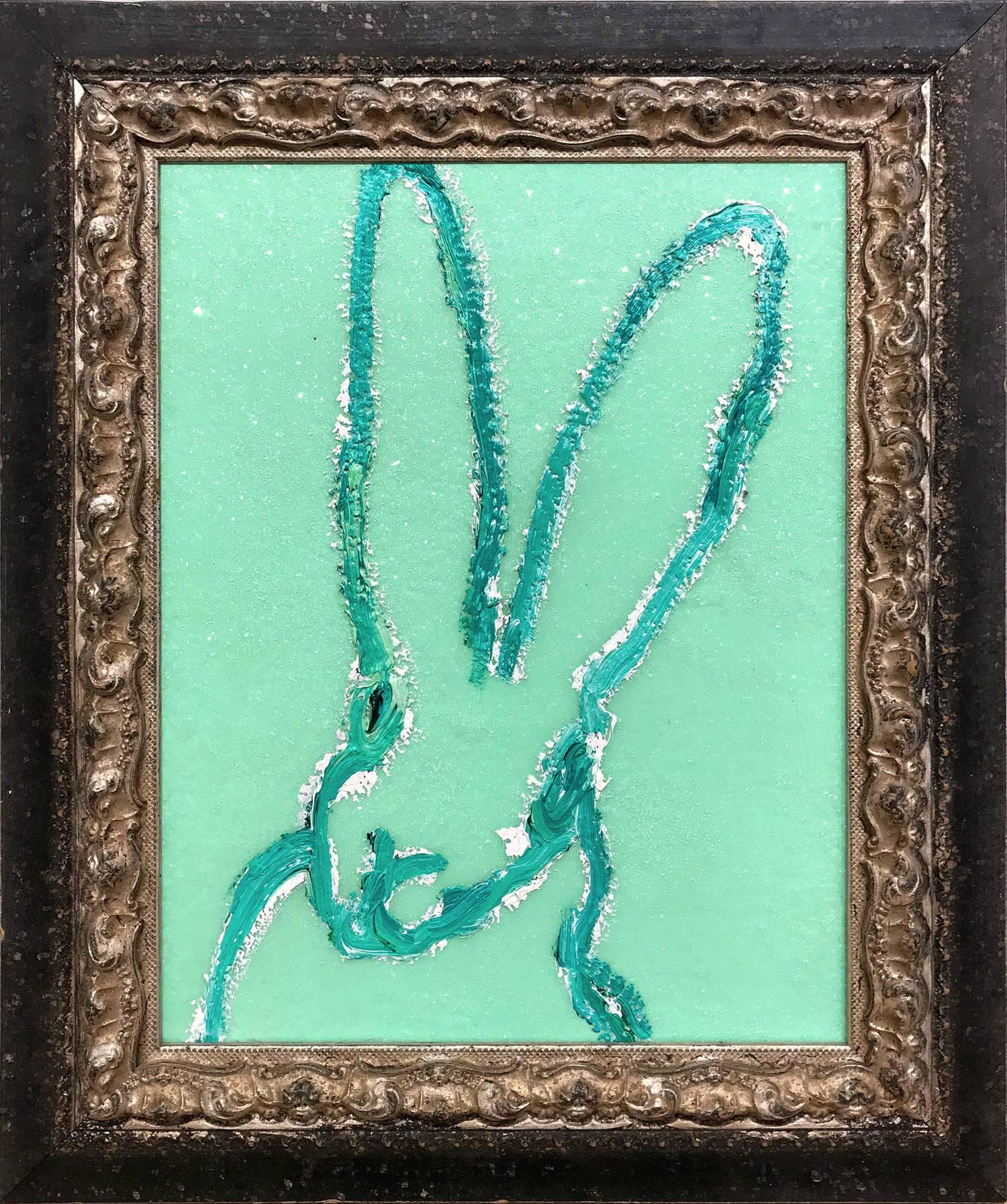 Hunt Slonem Abstract Painting - Mint