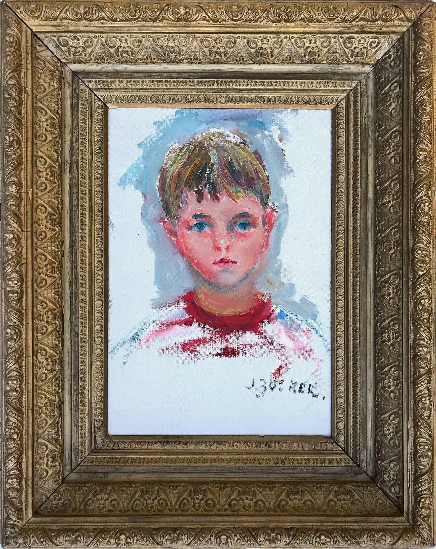 Jacques Zucker Portrait Painting - Portrait of a Blond Boy