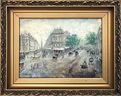 "Rue de la Paix, Paris" French Impressionist Cityscape Oil Painting on Canvas