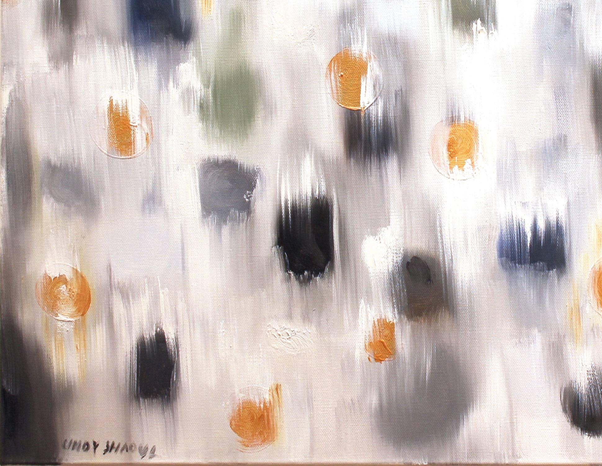 Dripping Dots, Aspen 1 - Contemporary Painting by Cindy Shaoul