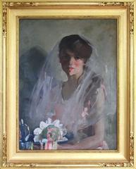 Portrait of Young Woman with Flowers