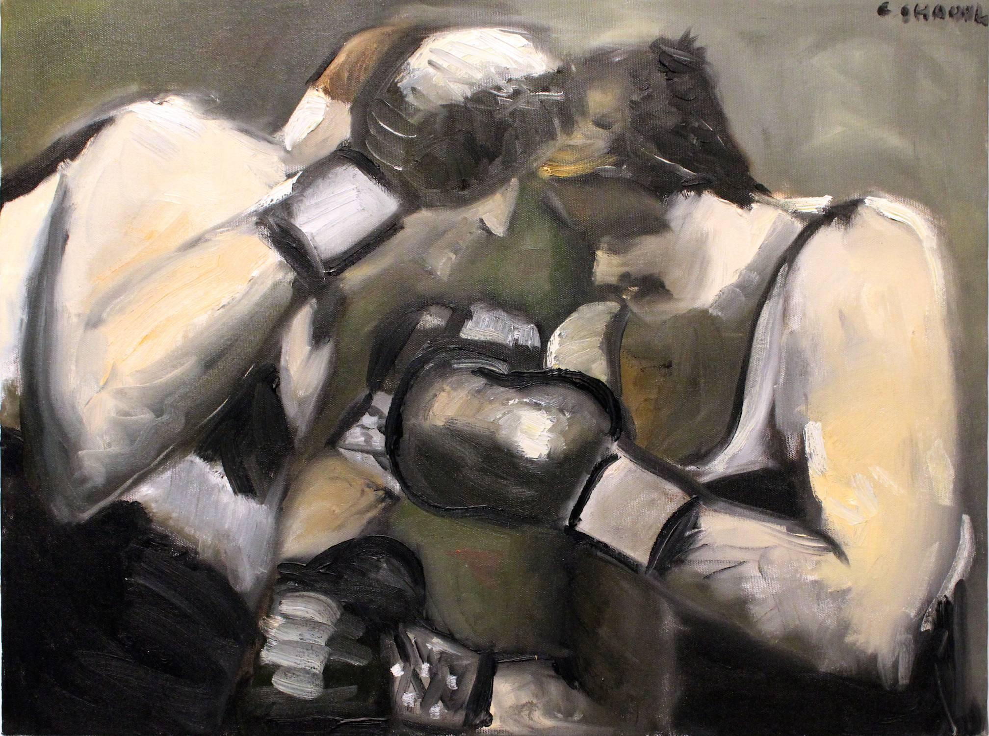 Cindy Shaoul Figurative Painting - The Boxers
