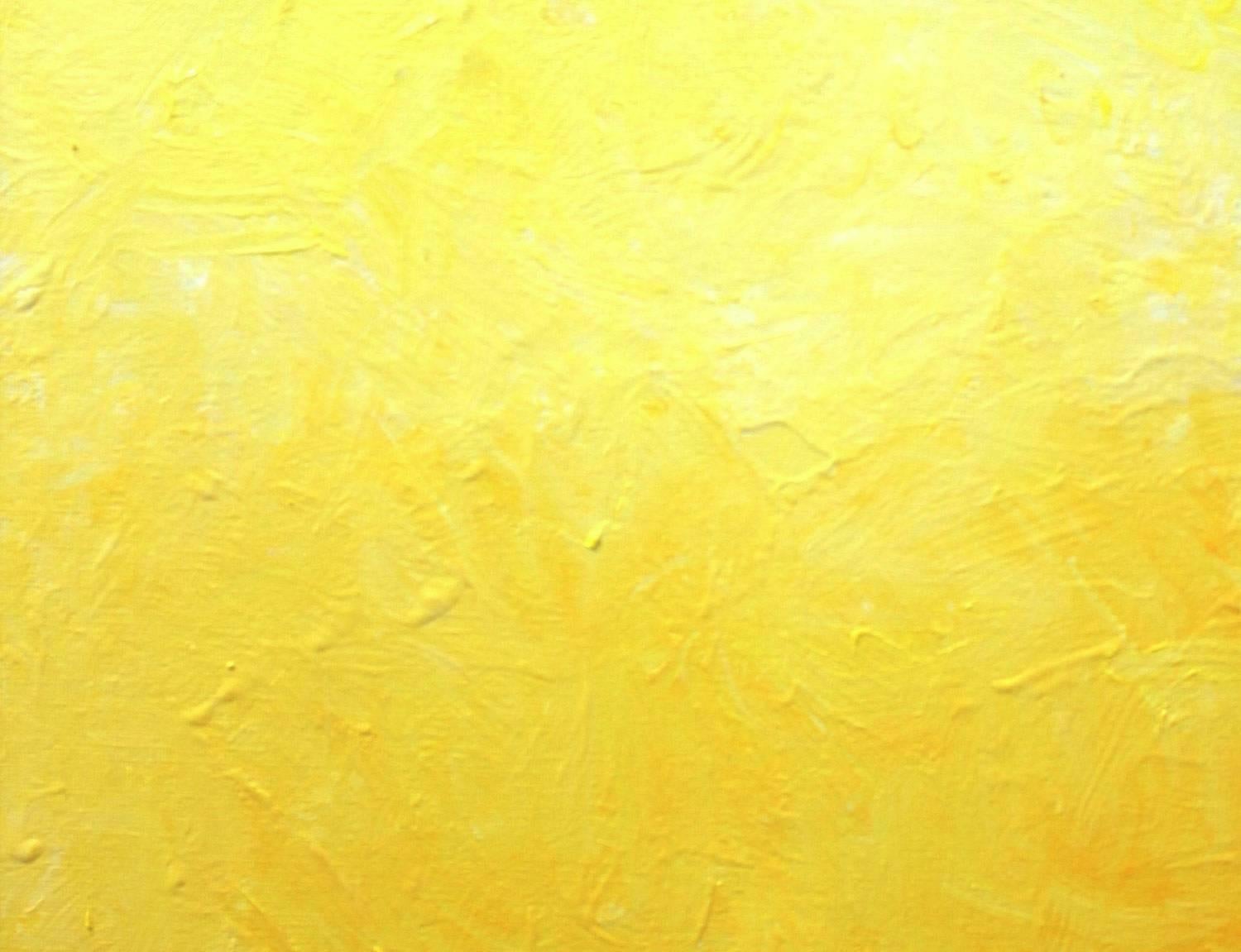 Un matin lumineux en jaune et blanc - Jaune Abstract Painting par Robert Gregory Phillips