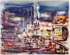 Gran escena abstracta del puerto