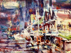 Gran escena abstracta del puerto