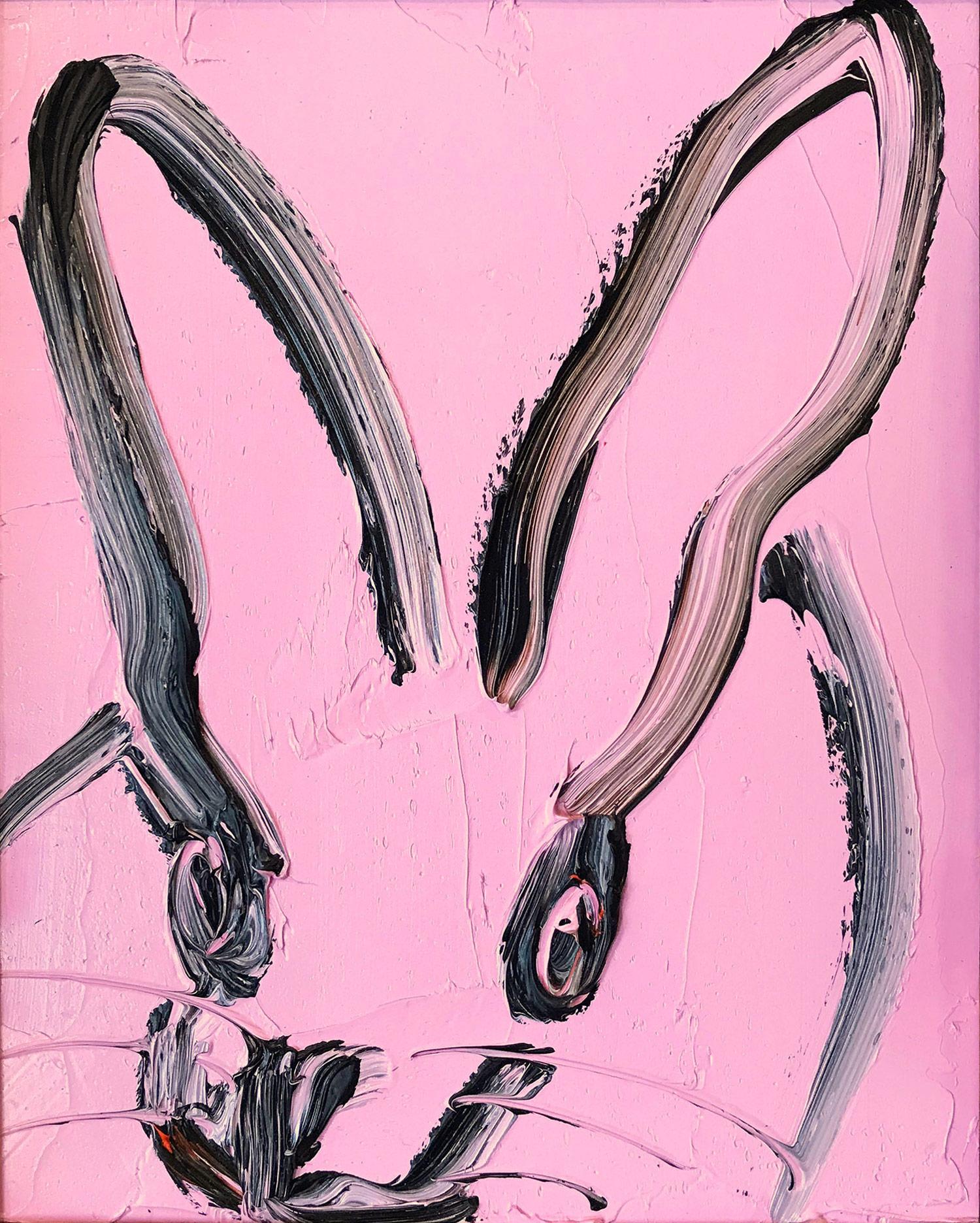 Untitled (Bunny on Pink Lavender) - Painting by Hunt Slonem