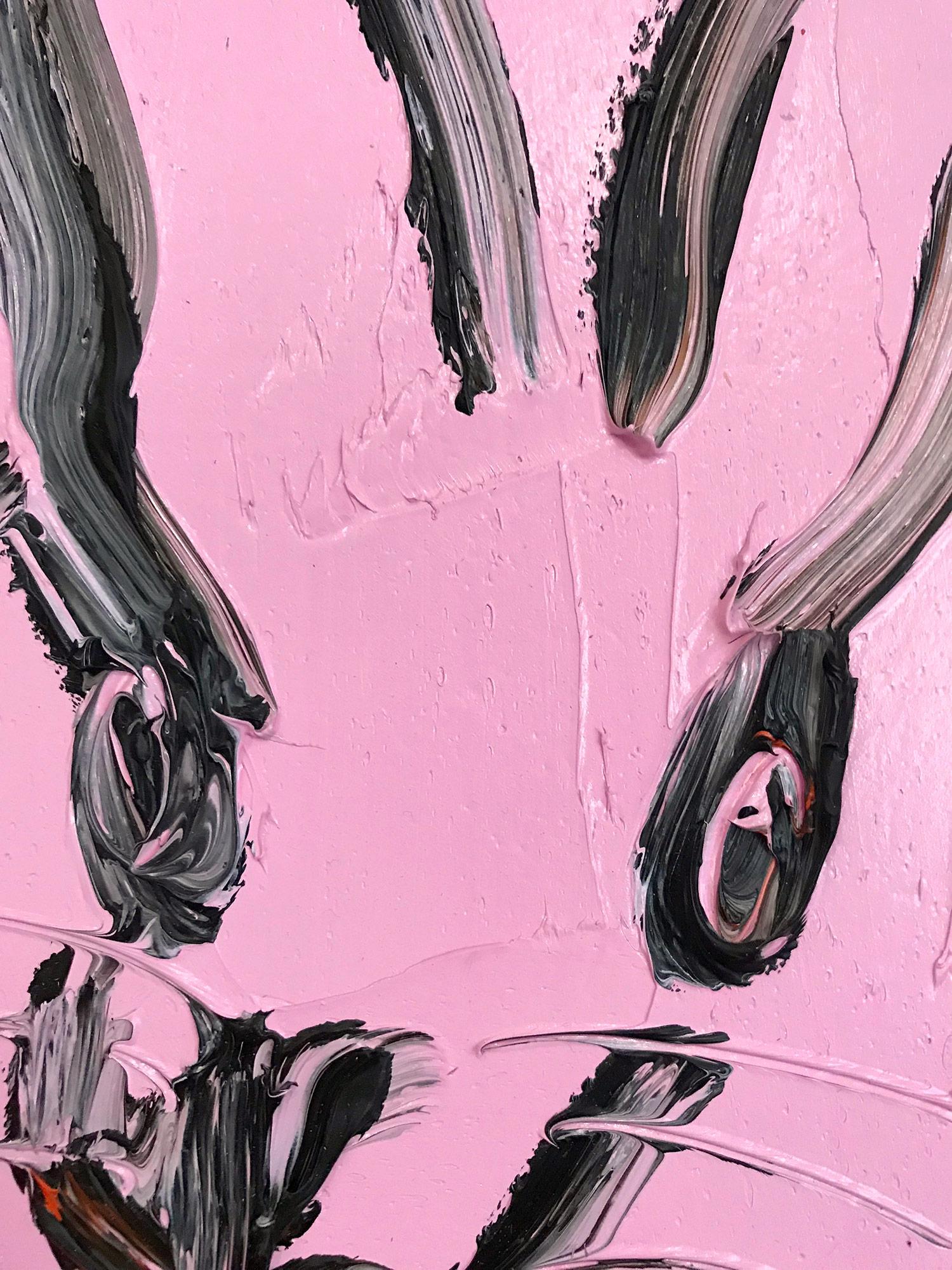 Untitled (Bunny on Pink Lavender) - Contemporary Painting by Hunt Slonem