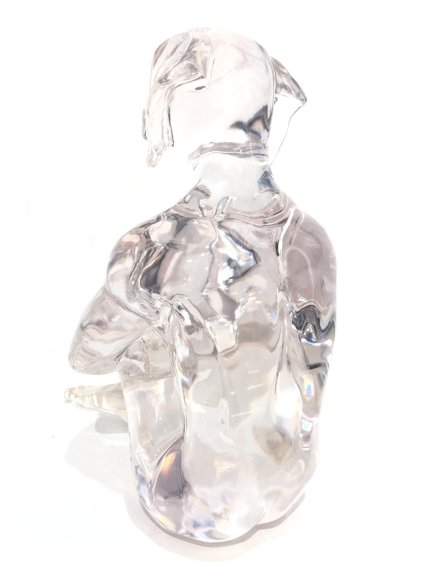 „Lolly Dogman (Clear)“ Pop-Art-Skulptur eines Daunenhundes aus klarem Polyresin im Angebot 1