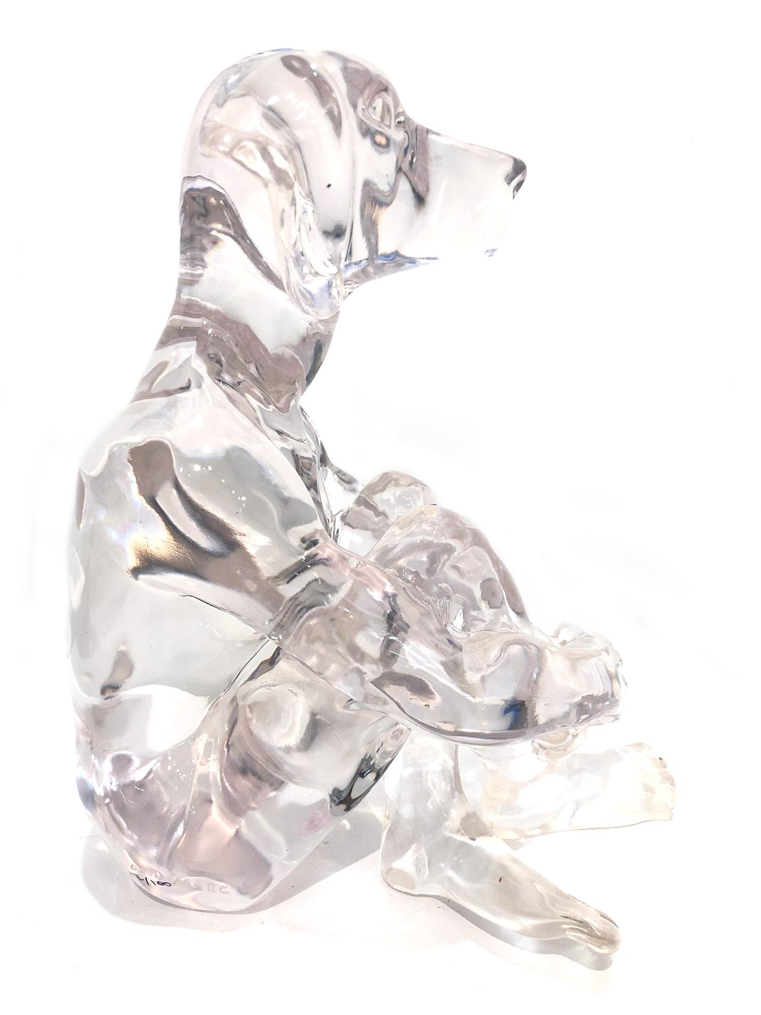 „Lolly Dogman (Clear)“ Pop-Art-Skulptur eines Daunenhundes aus klarem Polyresin im Angebot 5