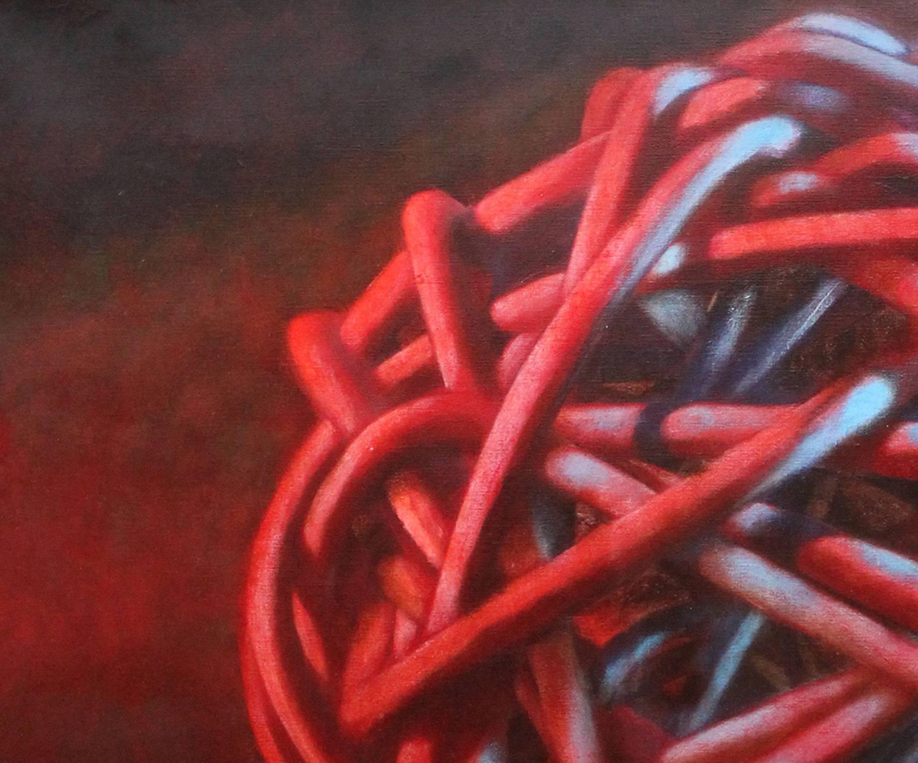 Knot No. 3 - Blue Red - Painting by Wolfgang Leidhold