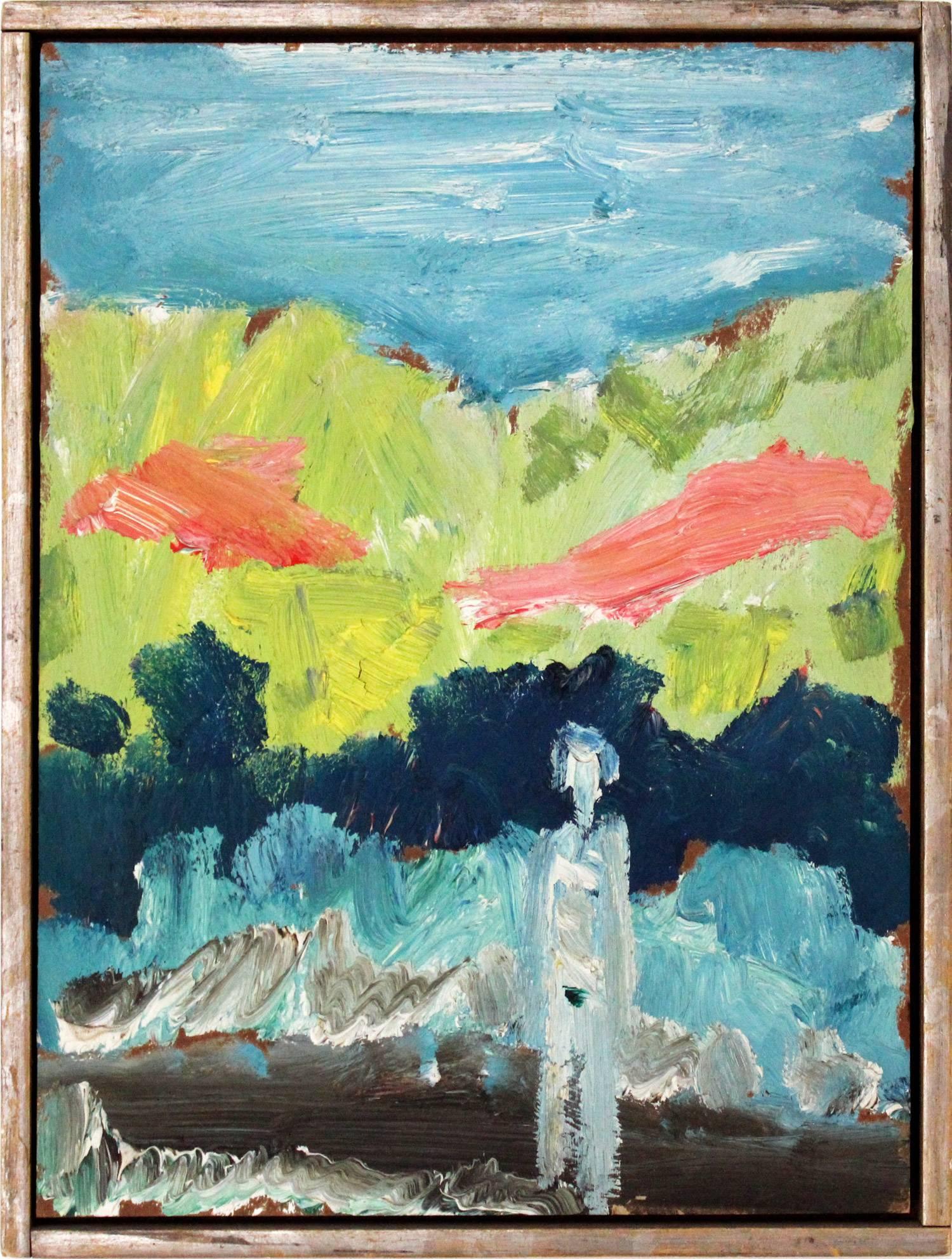 Nanno de Groot Abstract Painting - Figure in a Landscape