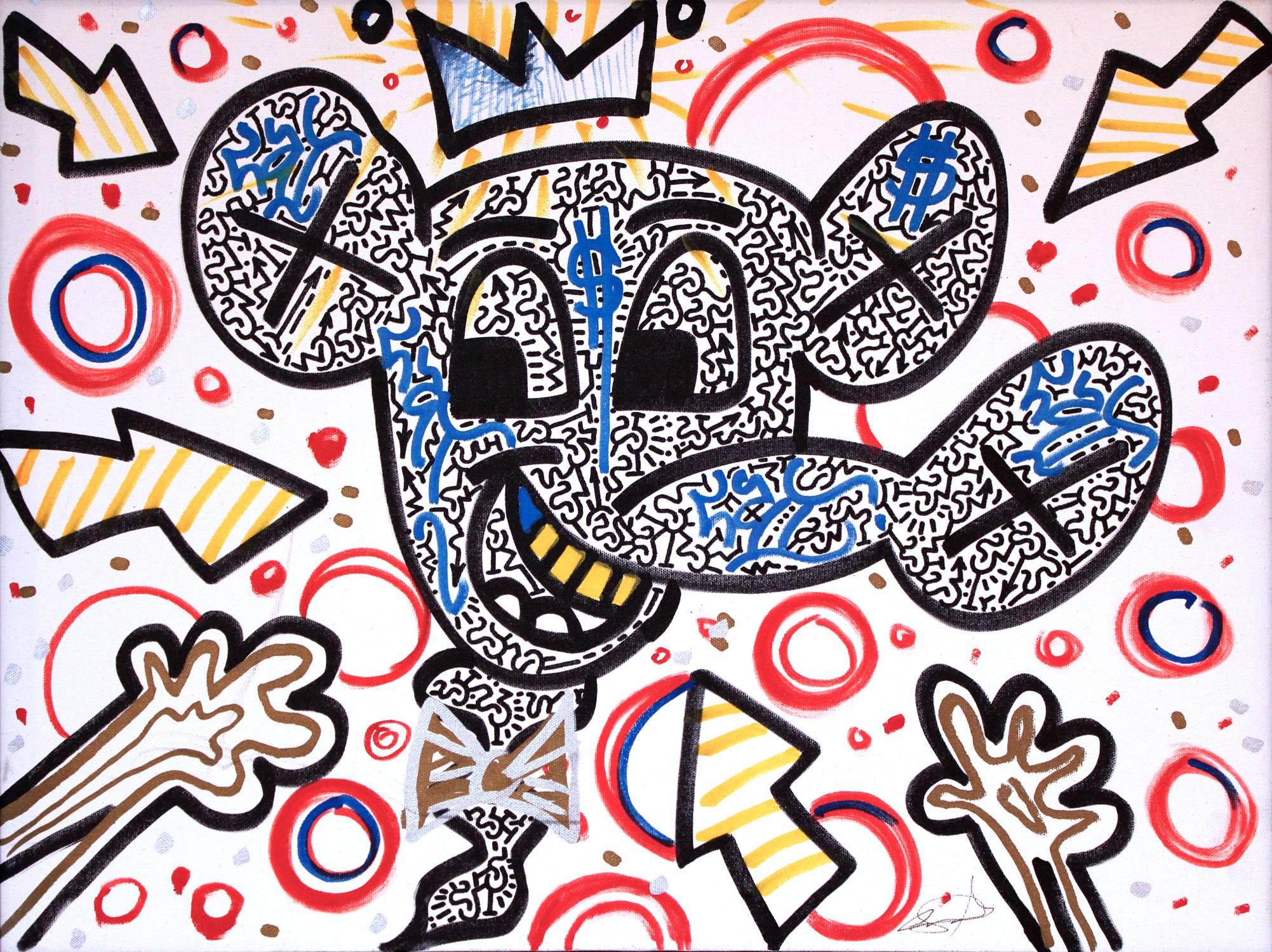 Mouse King - Painting by LA II (Angel Ortiz)