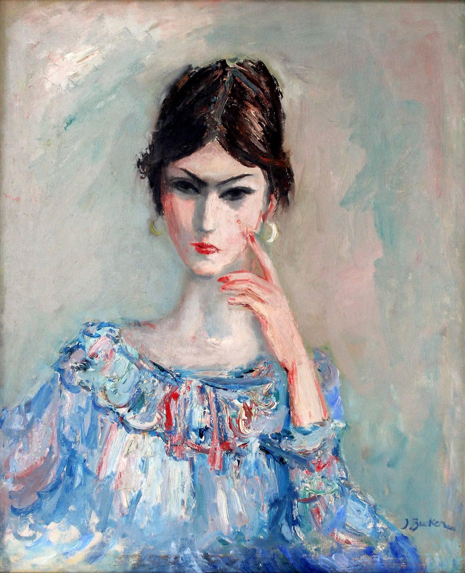 Portrait of Her - Painting by Jacques Zucker