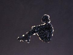 "Tranquility" Contemporary Mosaic Figure Painting Acrylic and Glass on Canvas