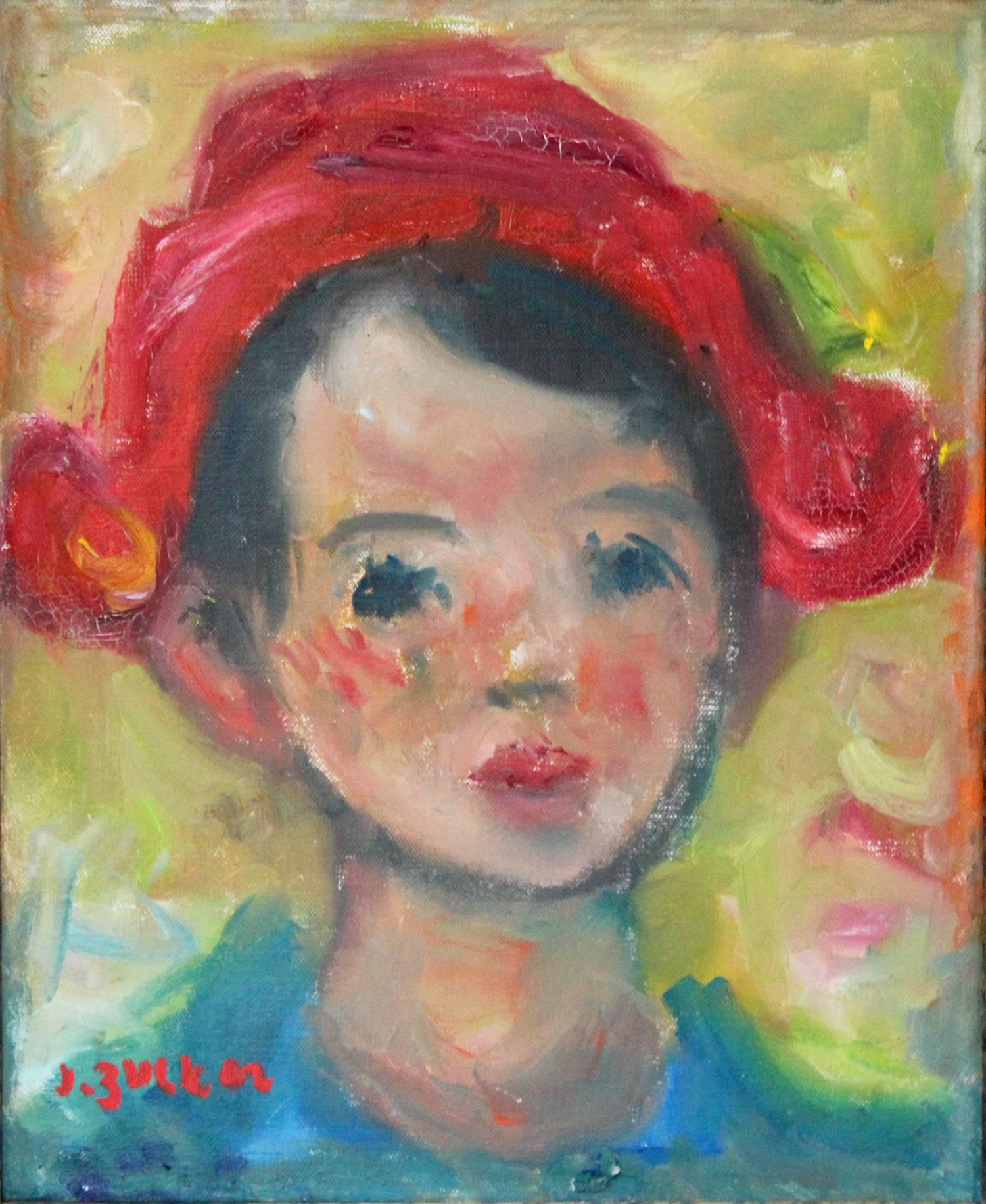 Jacques Zucker Portrait Painting - Portrait of a Boy with Cap