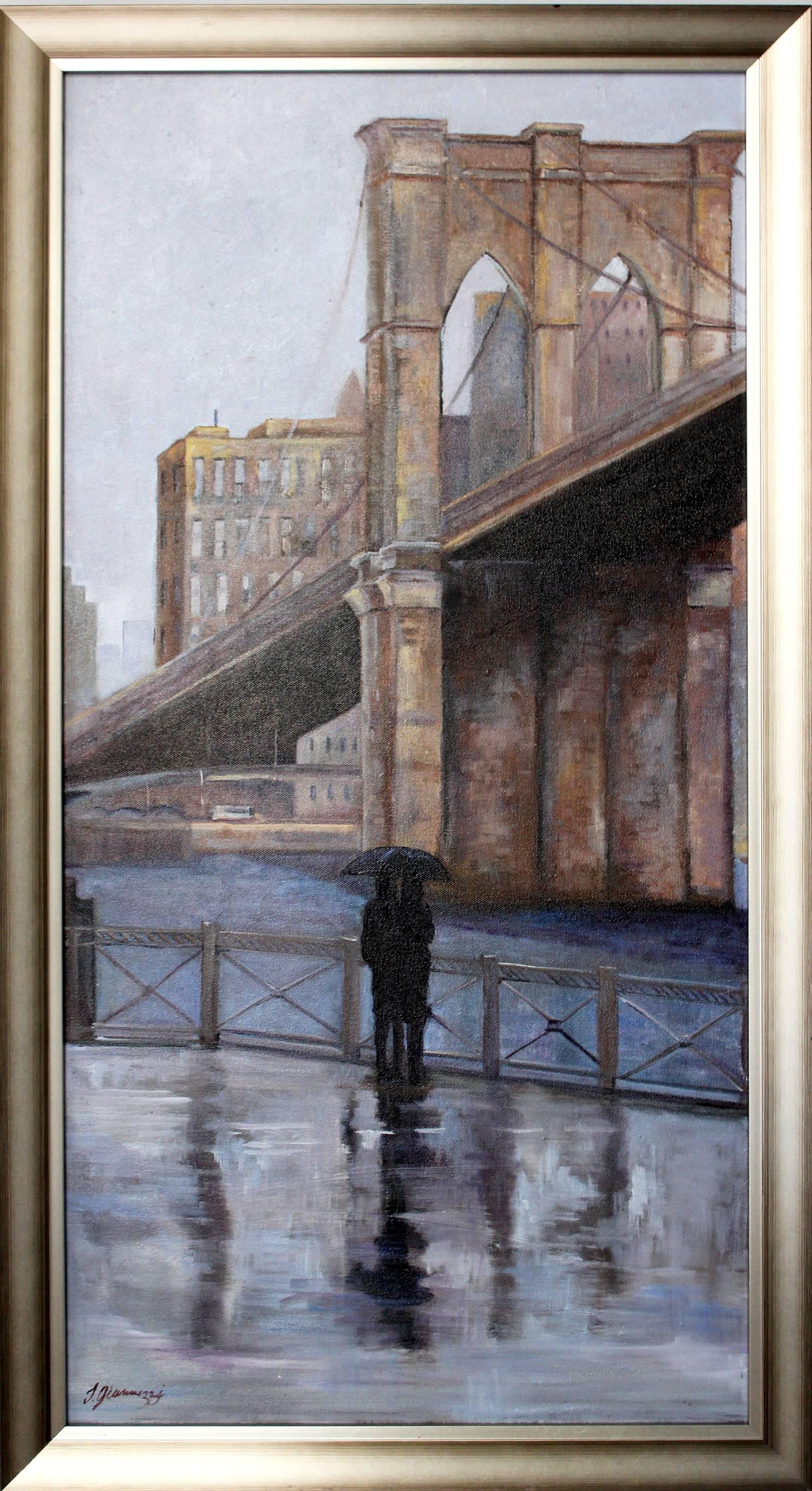 Theresa Giannuzzi Landscape Painting - Brooklyn Bridge