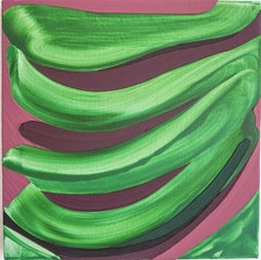 BOUND - Contemporary Abstract Painting, Purple, Green