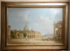 A mediados de siglo, Unter den Linden (Berlín), la catedral, paisaje urbano al óleo, Peter Götz Pallmann