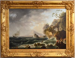 Coast In The Storm And Shipwreck