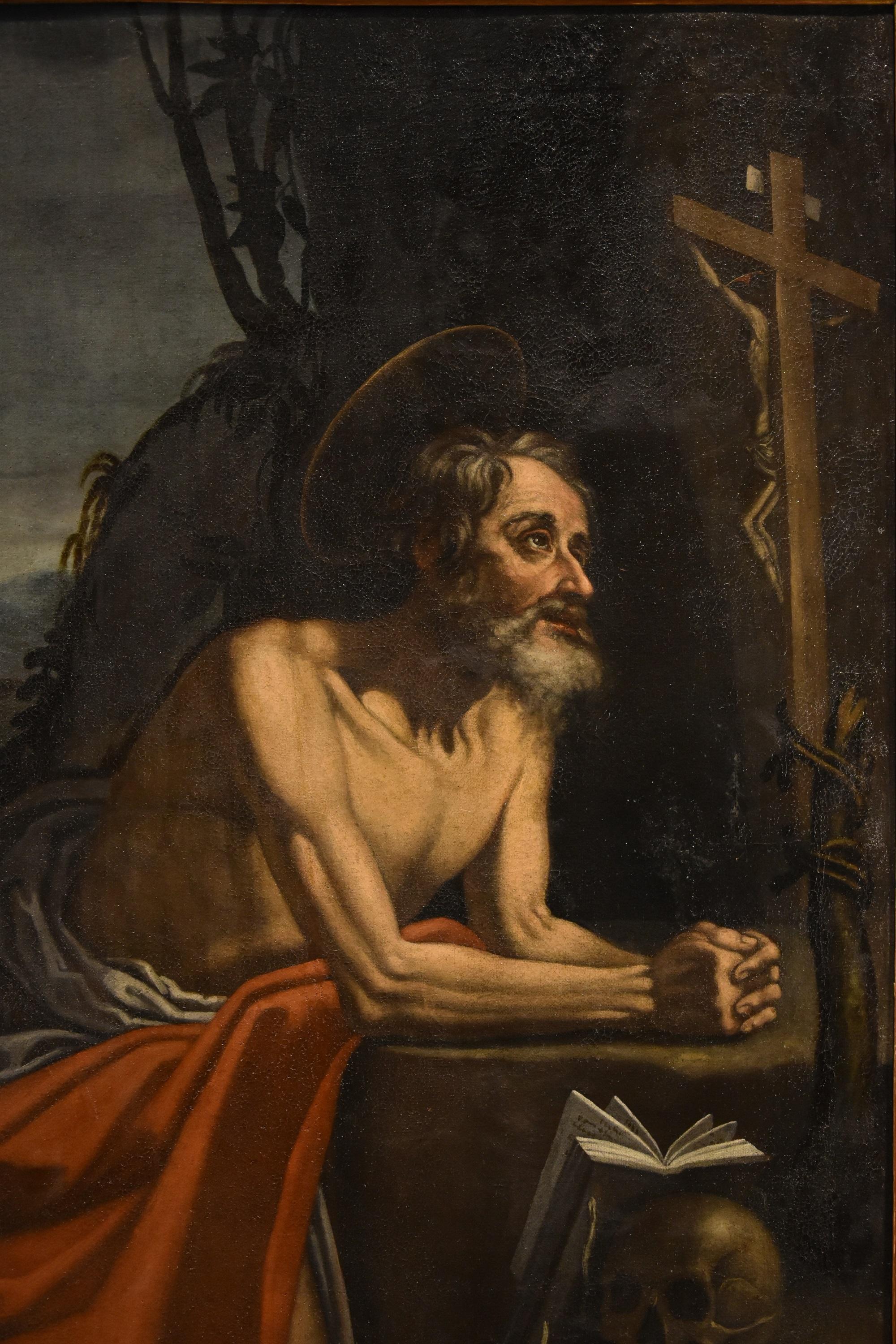 Saint Jerome De Somer Paint Oil on canvas 17th Century Old master Flemish Art For Sale 2