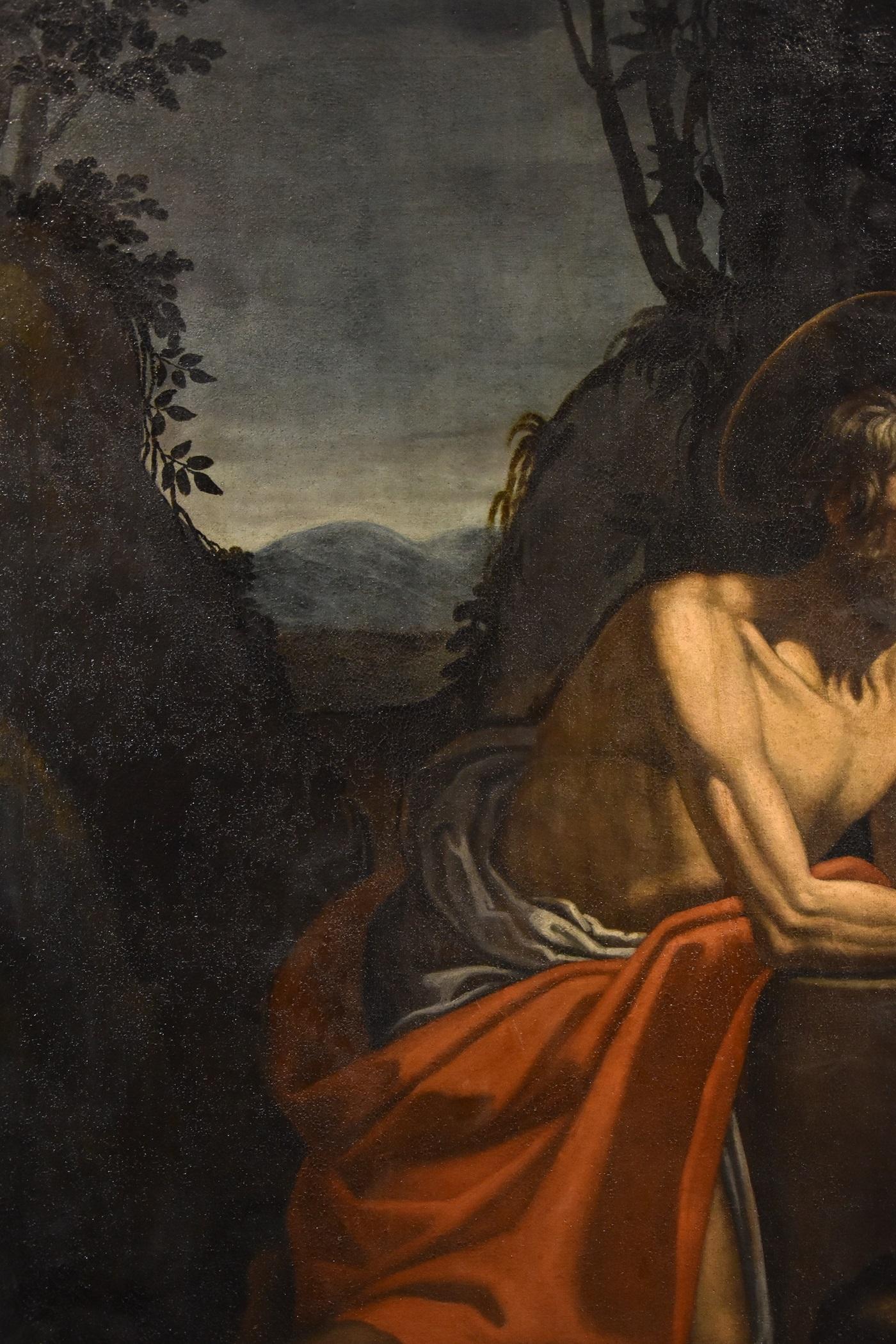 Saint Jerome De Somer Paint Oil on canvas 17th Century Old master Flemish Art For Sale 6